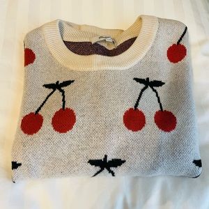 Madewell Cherry Sweater XS